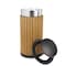 Alpine Industries 32 Gallon Cedar All-Weather Slatted Wood Style Panel Steel Commercial Outdoor Trash Can Receptacle ALP4400-01-CD-RB - alternate 2